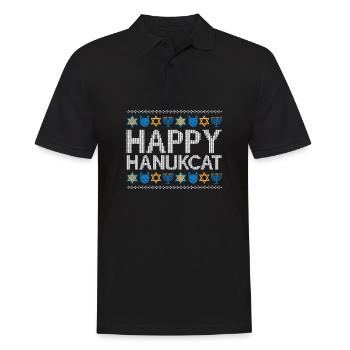 Jewish Hanukkah Hanukcat Star Of David Menorah - Männer Poloshirt - Schwarz - Vorne - Kai (181cm)
