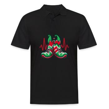Elf Fitness Journey - Männer Poloshirt - Schwarz - Vorne - Kai (181cm)