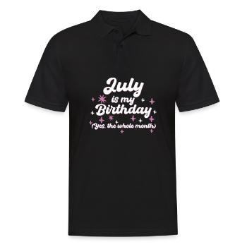 Juillet est mon anniversaire Oui Tout le mois Né en - Polo Homme - noir - Devant - Kai (181cm)
