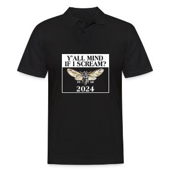 Y'all Mind If I Scream Cicada Cicadae Brood Swarm - Men's Polo Shirt - black - Front - Kai (181cm)