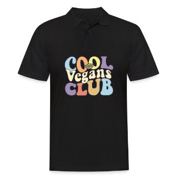 Cool Vegans Club Vegetarian Life Plant Based Diet - Männer Poloshirt - Schwarz - Vorne - Kai (181cm)