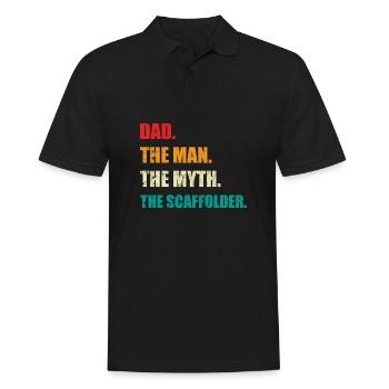 Gerüstbauer vatertag baustellen gerüst installiert - Männer Poloshirt - Schwarz - Vorne - Kai (181cm)