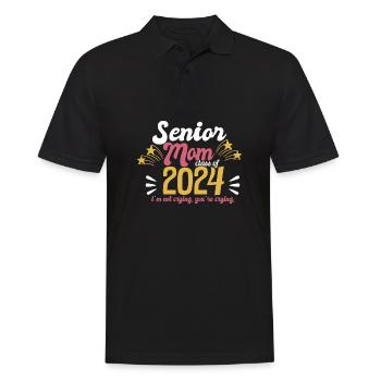 Classe de maman senior de 2024 Fête de remise des diplômes amusante - Polo Homme - noir - Devant - Kai (181cm)