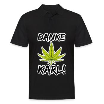 Legalisierung Deutschland - Männer Poloshirt - Schwarz - Vorne - Kai (181cm)