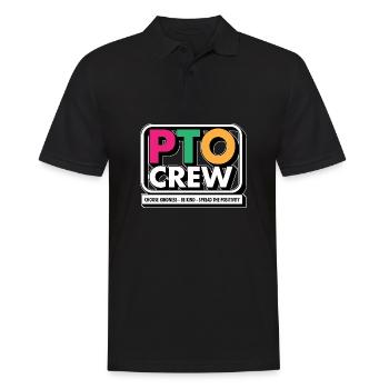PTO Crew Parent Teacher Organization Team School - Männer Poloshirt - Schwarz - Vorne - Kai (181cm)