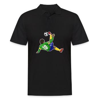 Brazilian National Soccer Team I Football Brazil - Männer Poloshirt - Schwarz - Vorne - Kai (181cm)
