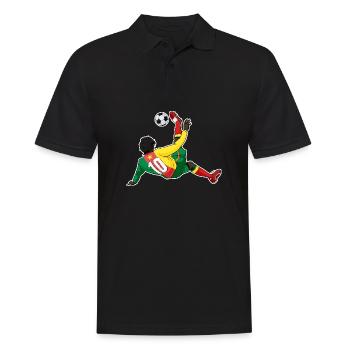 Équipe du Cameroun de football I Football Cameroun - Polo Homme - noir - Devant - Kai (181cm)