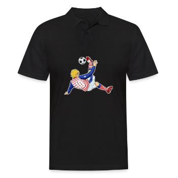 American National Soccer Team I Football USA - Men's Polo Shirt - black - Front - Kai (181cm)