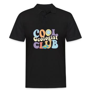 Cool Geologist Club Easily Distracted By Rocks - Männer Poloshirt - Schwarz - Vorne - Kai (181cm)