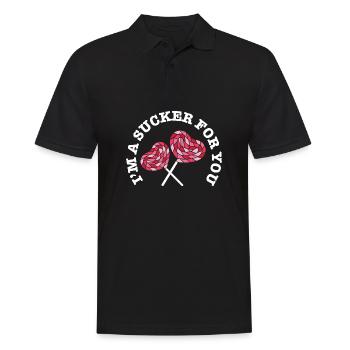 I'm A Sucker For You Funny Valentine's Pun - Männer Poloshirt - Schwarz - Vorne - Kai (181cm)
