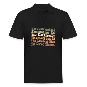Inspirational Life Wisdom for Growth Mindset & - Männer Poloshirt - Schwarz - Vorne - Kai (181cm)