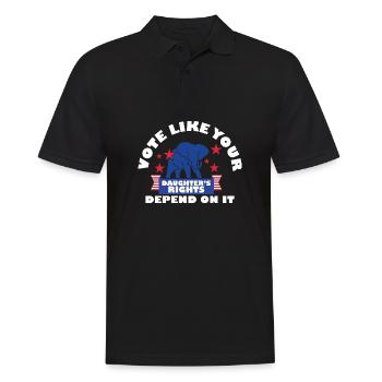Votez comme les droits de votre fille - Polo Homme - noir - Devant - Kai (181cm)