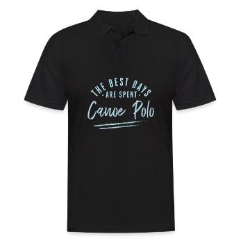 The Best Days Are Spent Canoe Polo Sayings Kayak - Men's Polo Shirt - black - Front - Kai (181cm)
