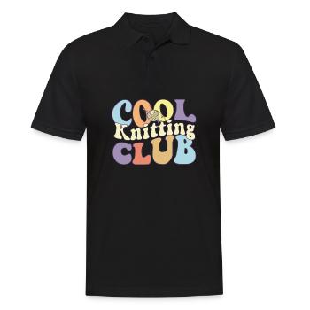 Cool Knitting Club Crocheting Lovers Tricot - Polo Homme - noir - Devant - Kai (181cm)