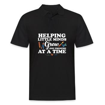 Helping Little Minds Grow One Phonemes At A Time - Men's Polo Shirt - black - Front - Kai (181cm)
