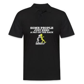 Some People Just Need A Pat On The Back Funny - Men's Polo Shirt - black - Front - Kai (181cm)