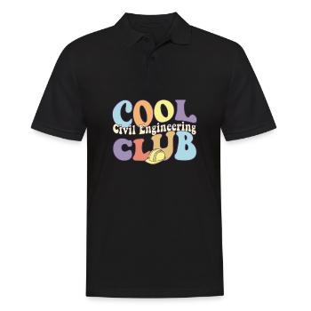 Cool Civil Engineering Club Engineer Builder - Men's Polo Shirt - black - Front - Kai (181cm)