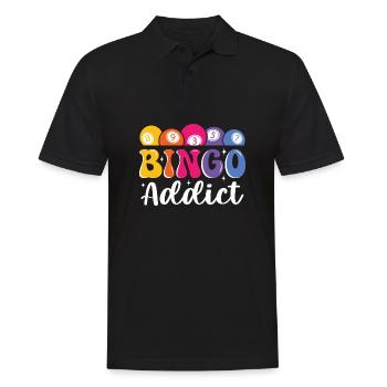 Joueur de bingo interrogez-moi sur la conception du bingo chanceux - Polo Homme - noir - Devant - Kai (181cm)
