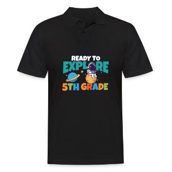 First Day Of School Day Ready to Explore 5th - Männer Poloshirt - Schwarz - Vorne - Kai (181cm)