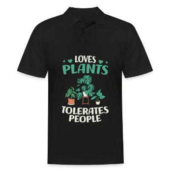Hobbygärtner - Männer Poloshirt - Schwarz - Vorne - Kai (181cm)