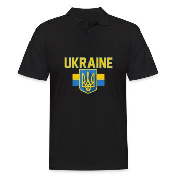 Cadeau de fierté du drapeau ukrainien de l’Ukraine - Polo Homme - noir - Devant - Kai (181cm)