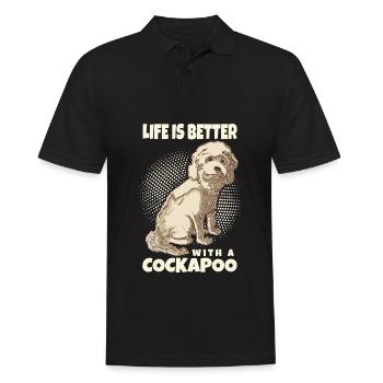 Cockapoo - Polo Homme - noir - Devant - Kai (181cm)