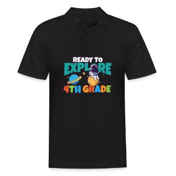 First Day Of School Day Ready to Explore 4th - Männer Poloshirt - Schwarz - Vorne - Kai (181cm)