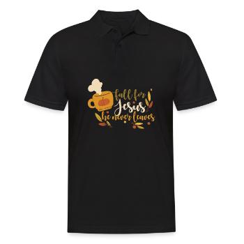 Tomber amoureux de Jésus Bible religieuse chrétienne croyante - Polo Homme - noir - Devant - Kai (181cm)