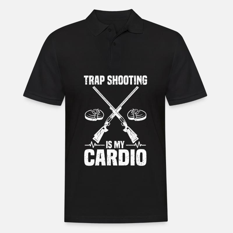 Trapschießen - Männer Poloshirt - Schwarz