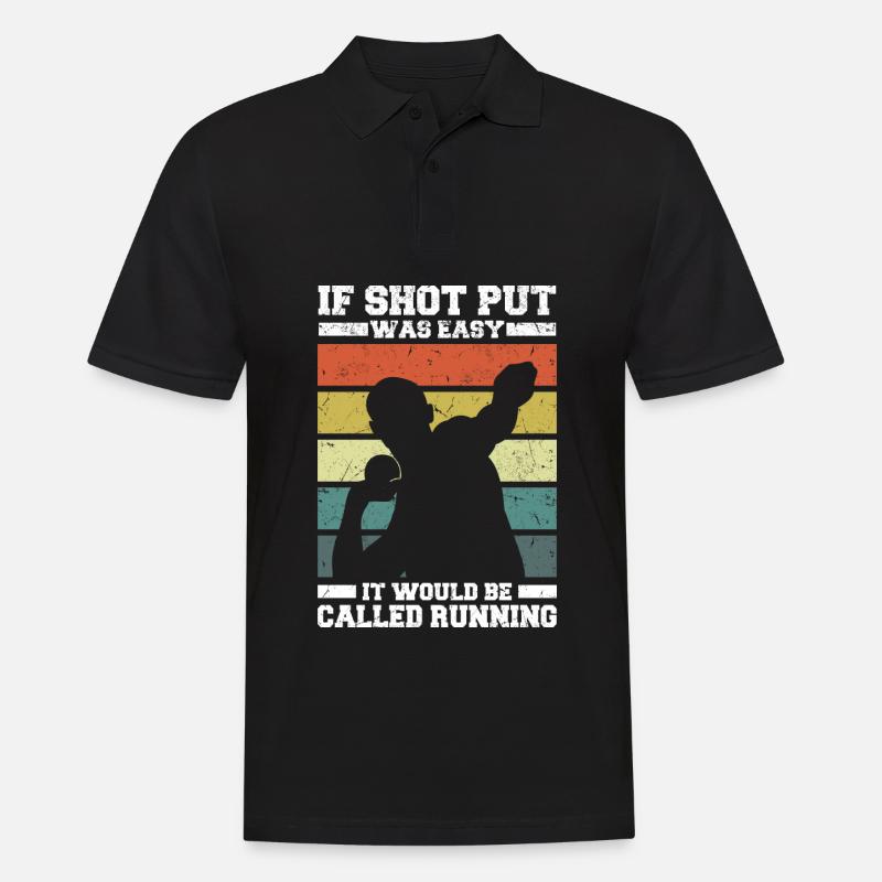 Kugelstoßen - Männer Poloshirt - Schwarz