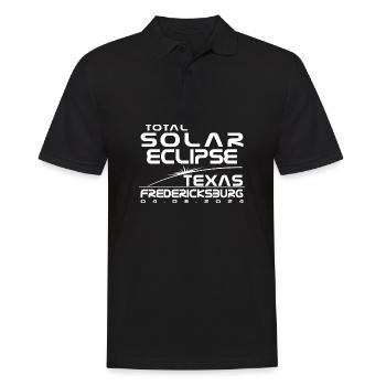 Fredericksburg, Texas, Totalité, Éclipse Solaire Totale - Polo Homme - noir - Devant - Kai (181cm)
