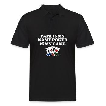 Poker is My Game Poker Player Dad Poker Lover - Men's Polo Shirt - black - Front - Kai (181cm)
