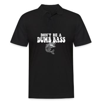 Don’t Be A Dumb Bass Pêche en eau salée en haute mer - Polo Homme - noir - Devant - Kai (181cm)