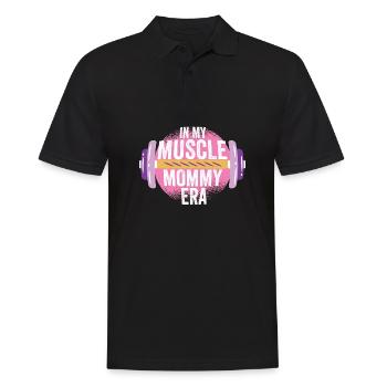 Dans mon Muscle Mommy Era Fête des Mères Personnel - Polo Homme - noir - Devant - Kai (181cm)