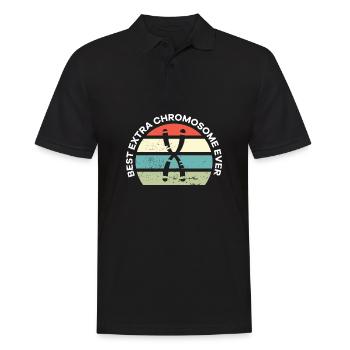 Best Extra Chromosome Ever Down Syndrome Awareness - Männer Poloshirt - Schwarz - Vorne - Kai (181cm)