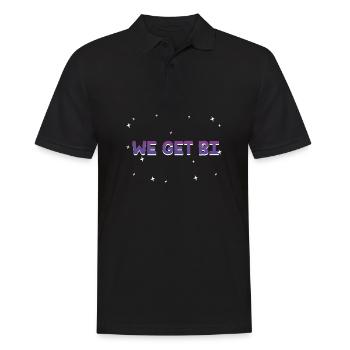 We Get Bi Bisexual LGBTQ Bi Pride LGBT Positivity - Men's Polo Shirt - black - Front - Kai (181cm)