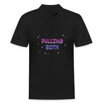 Tirer les deux couples bisexuels LGBTQ Bi Pride drôles - Polo Homme - noir - Devant - Kai (181cm)