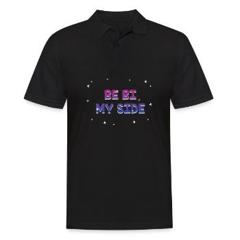 Be Bi My Side Bisexual LGBTQ Bi Pride LGBT - Men's Polo Shirt - black - Front - Kai (181cm)