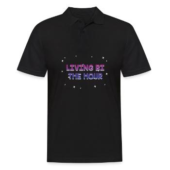 Living Bi the Hour Bisexual LGBTQ Bi Pride LGBT - Männer Poloshirt - Schwarz - Vorne - Kai (181cm)