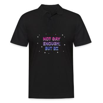 Not Gay Enough But Bi Bisexual LGBTQ Bi Pride - Männer Poloshirt - Schwarz - Vorne - Kai (181cm)