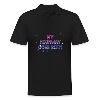 Mon autoroute va dans les deux sens Bisexuel LGBTQ Bi Pride - Polo Homme - noir - Devant - Kai (181cm)