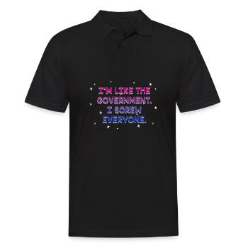 I Screw Everyone Bisexual Funny Bi Humor LGBTQ - Männer Poloshirt - Schwarz - Vorne - Kai (181cm)