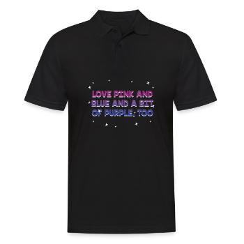 Pink Blue and a Bit of Purple Bisexual LGBTQ Bi - Men's Polo Shirt - black - Front - Kai (181cm)