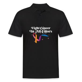 Support Cancer Awareness Month Fight Cancer In - Men's Polo Shirt - black - Front - Kai (181cm)