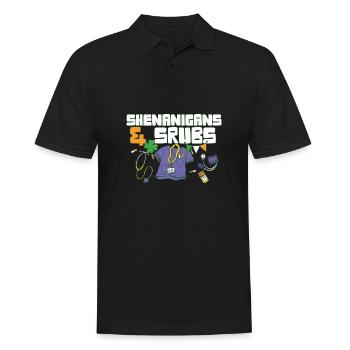 Shenanigans & Scrubs Infirmière urgente Médecin St. - Polo Homme - noir - Devant - Kai (181cm)