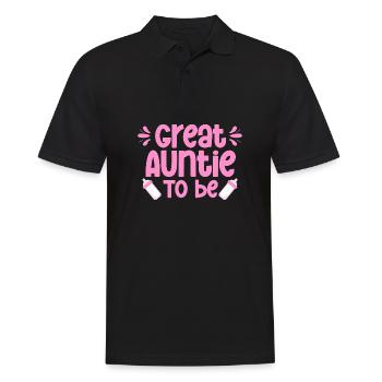 Annonce de bébé sexe révéler bébé fête tante - Polo Homme - noir - Devant - Kai (181cm)