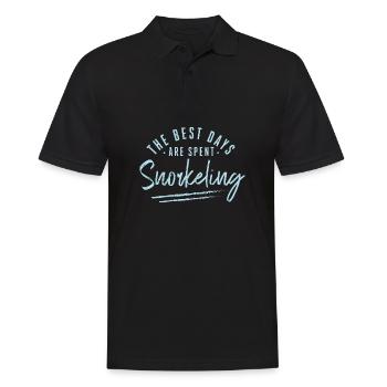 On passe les meilleurs jours à faire de la plongée en apnée - Polo Homme - noir - Devant - Kai (181cm)