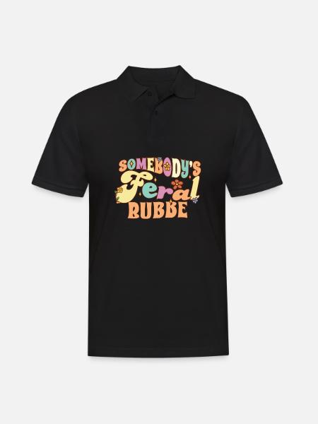 Nogens vildtlevende Bubbe jiddisch bedstemor vild - Herre poloshirt - sort