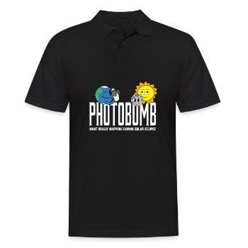 Éclipse solaire totale 2024 Totality Photobomb Sun - Polo Homme - noir - Devant - Kai (181cm)