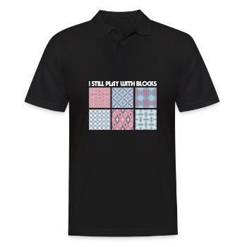 Je joue toujours avec des blocs Funny Quilter Dressmaker - Polo Homme - noir - Devant - Kai (181cm)